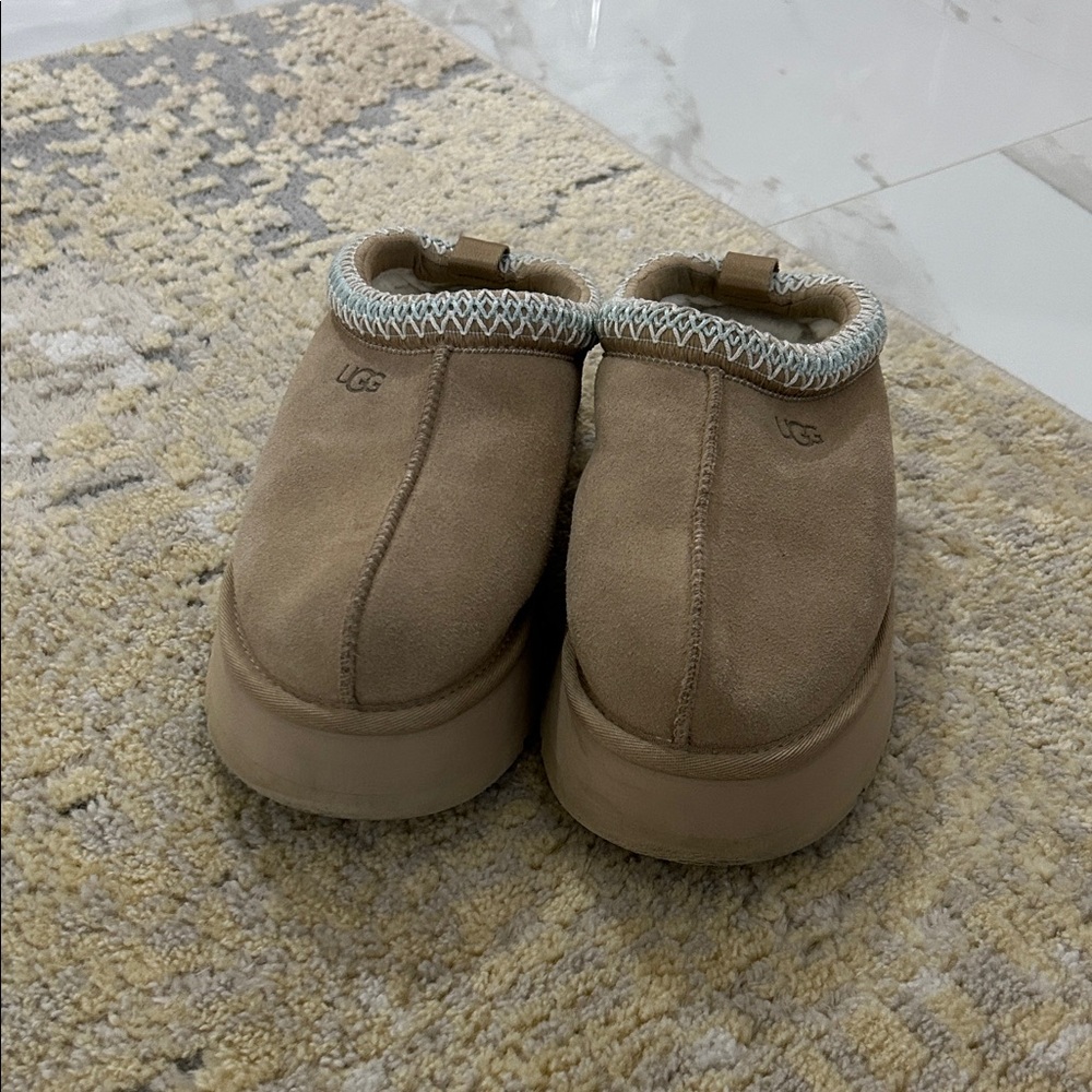 UGG Tan Suede Slip-On Clogs